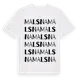 White t-shirt med Malsna ordlek t-shirt