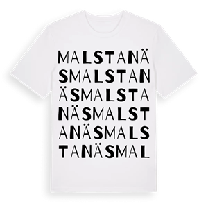 Malstanäs ordlek t-shirt – ekologisk bomull t-shirt från Pinshirt