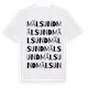 White t-shirt med Mälsund ordlek t-shirt