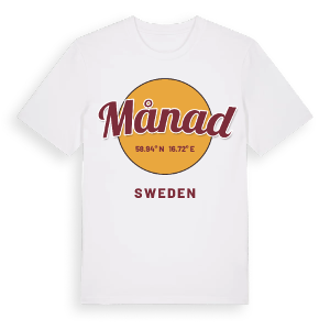 Månad cirkel t-shirt – ekologisk bomull t-shirt från Pinshirt