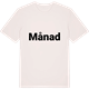 Vintage White t-shirt med Månad fetstil t-shirt