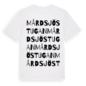 Mårdsjöstugan ordlek t-shirt – ekologisk bomull t-shirt från Pinshirt
