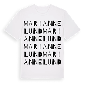 Mariannelund ordlek t-shirt – ekologisk bomull t-shirt från Pinshirt
