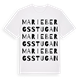 White t-shirt med Mariebergsstugan ordlek t-shirt