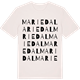 Vintage White t-shirt med Mariedal ordlek t-shirt