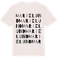 Vintage White t-shirt med Marielund ordlek t-shirt
