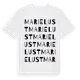 White t-shirt med Marielust ordlek t-shirt