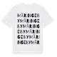 White t-shirt med Märinge By ordlek t-shirt