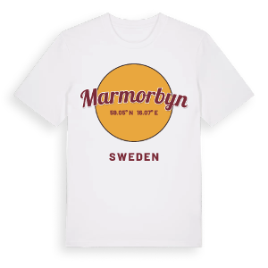 Marmorbyn cirkel t-shirt – ekologisk bomull t-shirt från Pinshirt