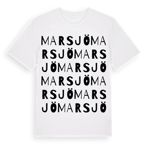 Marsjö ordlek t-shirt – ekologisk bomull t-shirt från Pinshirt