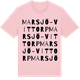 Pink Cotton t-shirt med Marsjö-Vittorp ordlek t-shirt