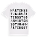 White t-shirt med Mårtensstugan ordlek t-shirt