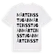 White t-shirt med Mårtensstugan ordlek t-shirt