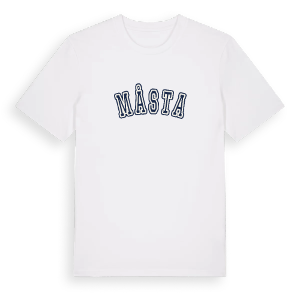 Måsta college t-shirt – ekologisk bomull t-shirt från Pinshirt