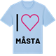 Blue Soul t-shirt med Jag älskar Måsta t-shirt stort tryck