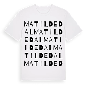 Matildedal ordlek t-shirt – ekologisk bomull t-shirt från Pinshirt