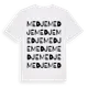 White t-shirt med Medje ordlek t-shirt