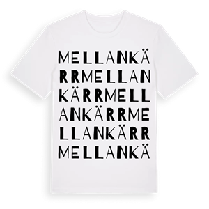 Mellankärr ordlek t-shirt – ekologisk bomull t-shirt från Pinshirt