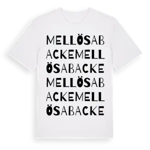 Mellösabacke ordlek t-shirt – ekologisk bomull t-shirt från Pinshirt