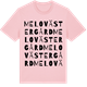 Pink Cotton t-shirt med Melo Västergård ordlek t-shirt