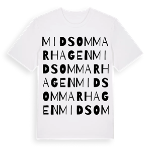 Midsommarhagen ordlek t-shirt – ekologisk bomull t-shirt från Pinshirt