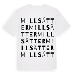 Millsätter ordlek t-shirt – ekologisk bomull t-shirt från Pinshirt