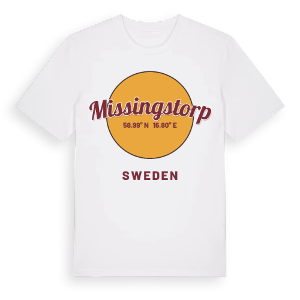 Missingstorp cirkel t-shirt – ekologisk bomull t-shirt från Pinshirt