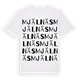 White t-shirt med Mjälnäs ordlek t-shirt