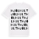 White t-shirt med Mjölhult ordlek t-shirt