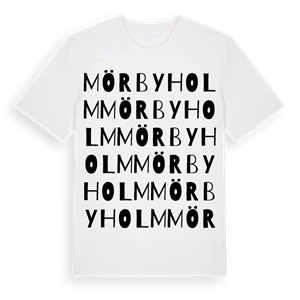 Mörbyholm ordlek t-shirt – ekologisk bomull t-shirt från Pinshirt