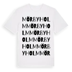 Mörbyholm ordlek t-shirt – ekologisk bomull t-shirt från Pinshirt