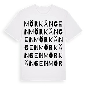 Mörkängen ordlek t-shirt – ekologisk bomull t-shirt från Pinshirt