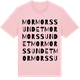 Pink Cotton t-shirt med Mormorssundet ordlek t-shirt