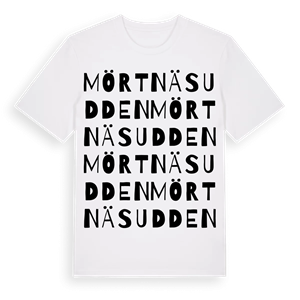 Mörtnäsudden ordlek t-shirt – ekologisk bomull t-shirt från Pinshirt