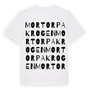 Mortorpakrogen ordlek t-shirt – ekologisk bomull t-shirt från Pinshirt