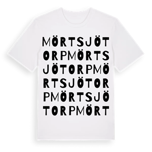 Mörtsjötorp ordlek t-shirt – ekologisk bomull t-shirt från Pinshirt
