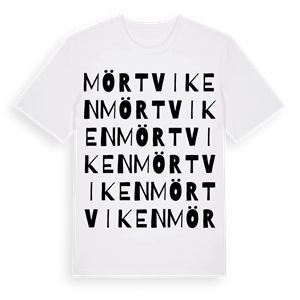 Mörtviken ordlek t-shirt – ekologisk bomull t-shirt från Pinshirt