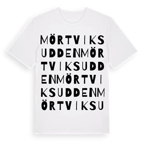 Mörtviksudden ordlek t-shirt – ekologisk bomull t-shirt från Pinshirt