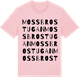 Pink Cotton t-shirt med Mossbrostugan ordlek t-shirt