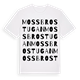 White t-shirt med Mossbrostugan ordlek t-shirt
