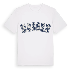 Mossen college t-shirt – ekologisk bomull t-shirt från Pinshirt