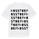 White t-shirt med Mosstorp ordlek t-shirt