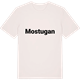Vintage White t-shirt med Mostugan fetstil t-shirt