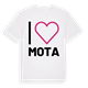 White t-shirt med Jag älskar Mota t-shirt stort tryck