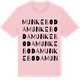 Pink Cotton t-shirt med Munkeboda ordlek t-shirt