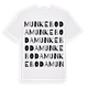 White t-shirt med Munkeboda ordlek t-shirt