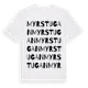White t-shirt med Myrstugan ordlek t-shirt