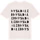 Vintage White t-shirt med Myskdalen ordlek t-shirt