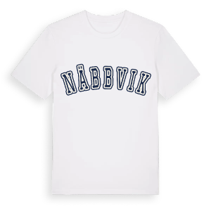 Näbbvik college t-shirt – ekologisk bomull t-shirt från Pinshirt