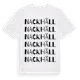 White t-shirt med Nackhäll ordlek t-shirt